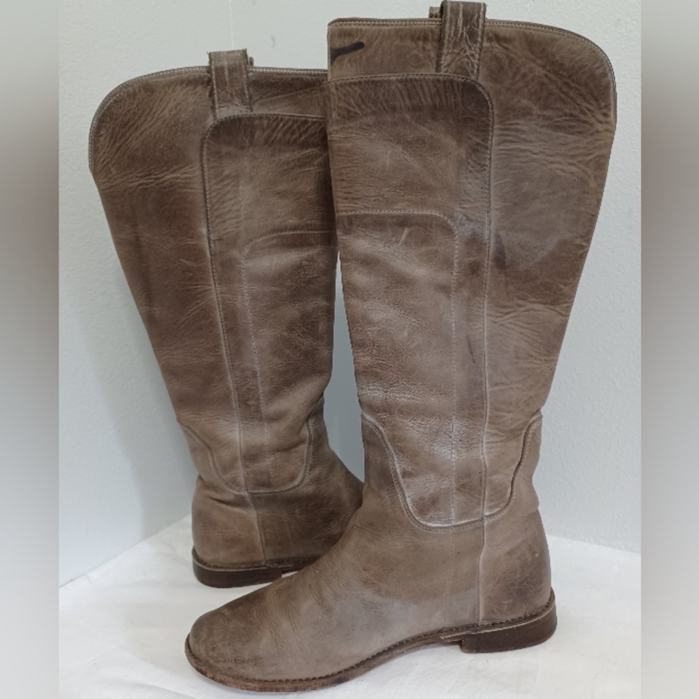 Frye tall boots smoky gray leather size 8.5B - Picture 7 of 13